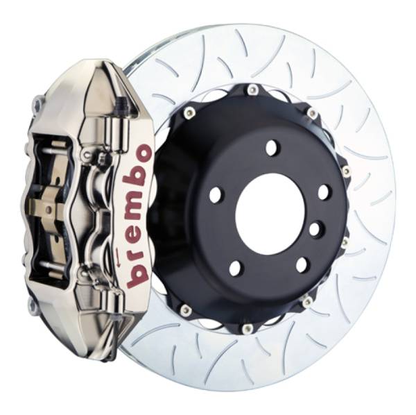 Brembo - Brembo 01-02 Viper RT-10 Rear GTR BBK 4 Piston Billet 345x28 2pc Rotor Slotted Type3- Nickel - 2P3.8014AR