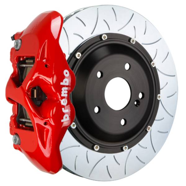 Brembo - Brembo 08-13 BMW M3 (E90/E92/E93) Rear GT BBK 4 Piston Cast 380x28 2pc Rotor Slotted Type-3-Red - 2S3.9016A2