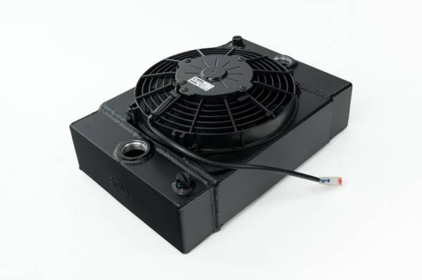 CSF - CSF Universal Drag Race / Tuck Radiator w/9in Spal Fan - 10.5in H x 10in L x 3.6in W - Black - 7065B