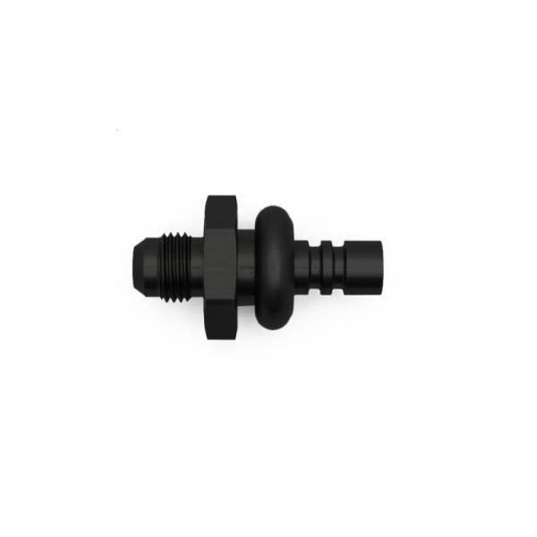 DeatschWerks - DeatschWerks 6AN Male Flare to 3/8in Ford Male EFI Quick Connect Adapter - Anodized Matte Black - 6-02-0105-B