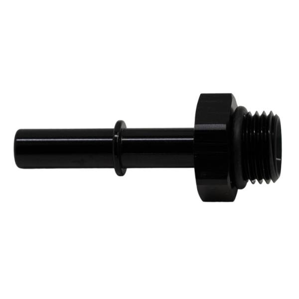 DeatschWerks - DeatschWerks 6AN ORB Male to 5/16in Male EFI Quick Connect Adapter - Anodized Matte Black - 6-02-0114-B