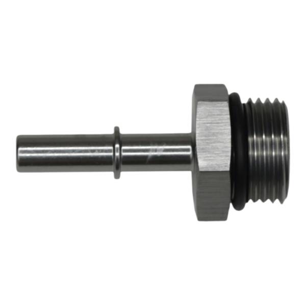 DeatschWerks - DeatschWerks 10AN ORB Male to 5/16in Male EFI Quick Connect Adapter - Anodized DW Titanium - 6-02-0124