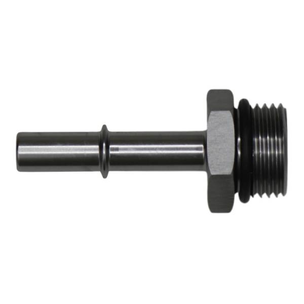 DeatschWerks - DeatschWerks 10AN ORB Male to 3/8in Male EFI Quick Connect Adapter - Anodized DW Titanium - 6-02-0125
