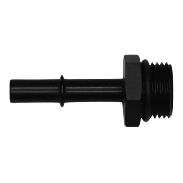 DeatschWerks - DeatschWerks 10AN ORB Male to 3/8in Male EFI Quick Connect Adapter - Anodized Matte Black - 6-02-0125-B