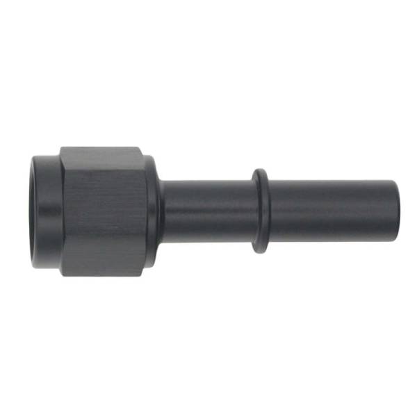 DeatschWerks - DeatschWerks 6AN Female Flare Swivel to 3/8in Male EFI Quick Disconnect - Anodized Matte Black - 6-02-0131-B