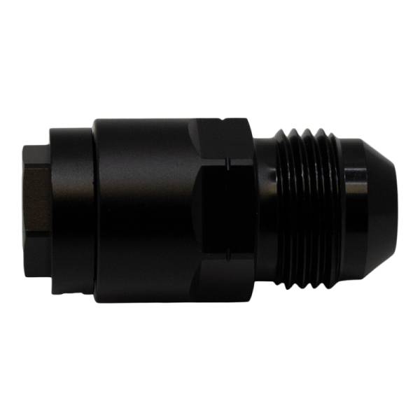 DeatschWerks - DeatschWerks 8AN Male Flare to 5/16in Female EFI Quick Connect Adapter - Anodized Matte Black - 6-02-0143-B