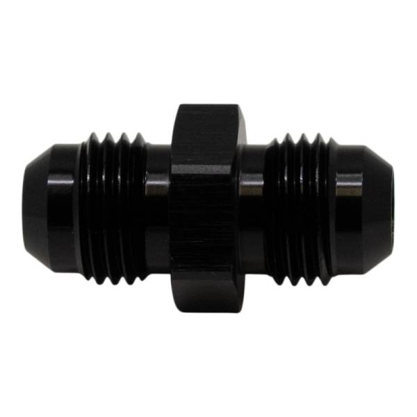 DeatschWerks - DeatschWerks 6AN Male Flare to 6AN Male Flare Coupler - Anodized Matte Black - 6-02-0202-B