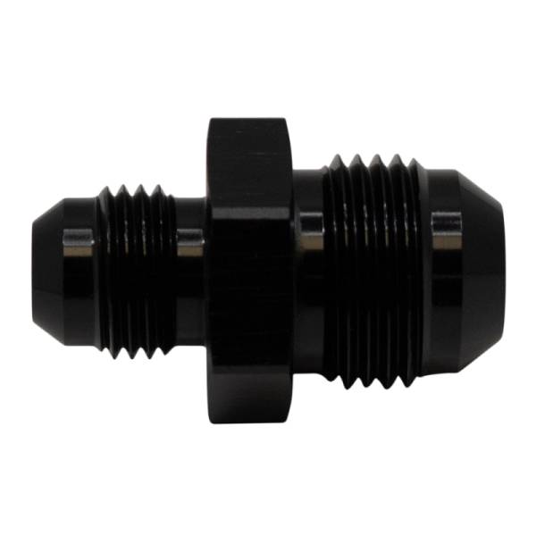 DeatschWerks - DeatschWerks 8AN Male Flare to 6AN Male Flare Reducer Straight - Anodized Matte Black - 6-02-0203-B