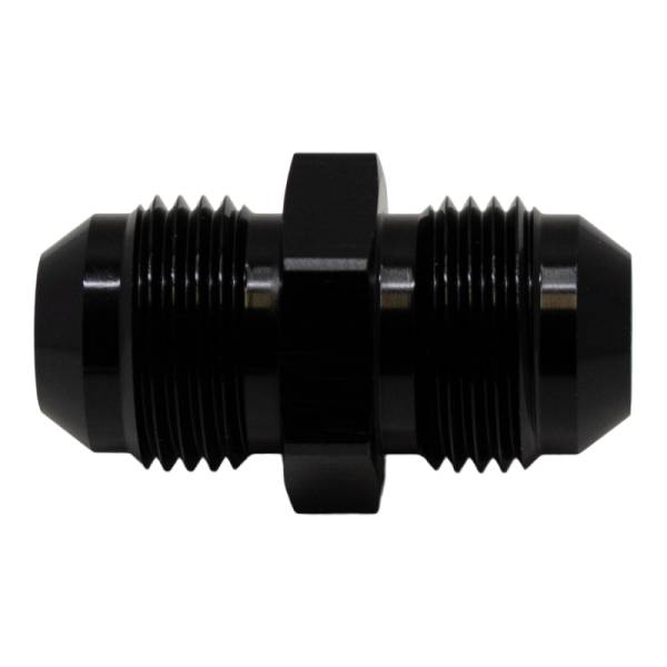 DeatschWerks - DeatschWerks 8AN Male Flare to 8AN Male Flare Coupler - Anodized Matte Black - 6-02-0204-B
