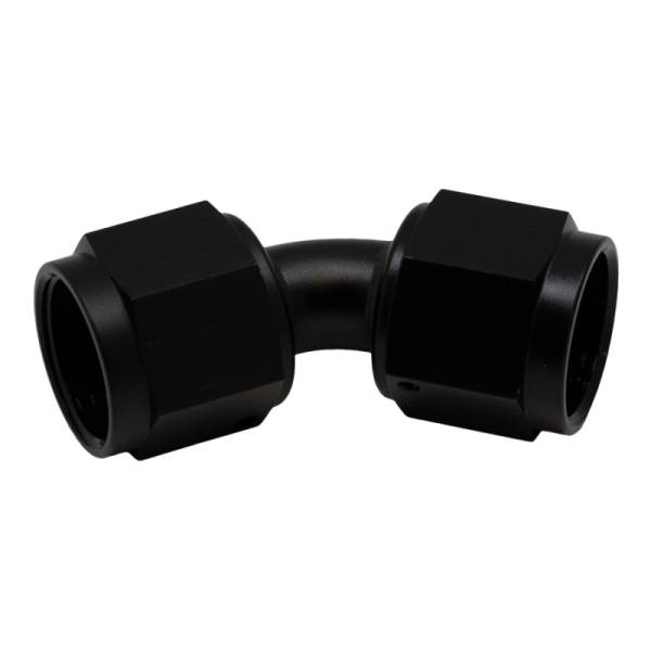 DeatschWerks - DeatschWerks 8AN Flare Female Swivel 45-Degree to 8AN Flare Female Swivel - Anodized Matte Black - 6-02-0213-B