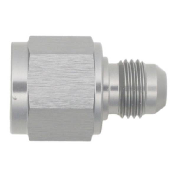 DeatschWerks - DeatschWerks 8AN Female Flare to 6AN Male Flare Reducer - Anodized DW Titanium - 6-02-0222
