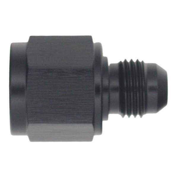 DeatschWerks - DeatschWerks 8AN Female Flare to 6AN Male Flare Reducer - Anodized Matte Black - 6-02-0222-B