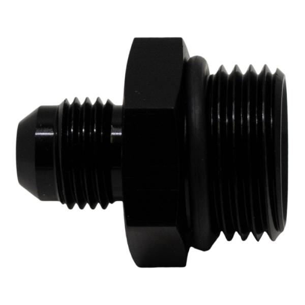 DeatschWerks - DeatschWerks 10AN ORB Male to 6AN Male Flare Adapter (Incl O-Ring) - Anodized Matte Black - 6-02-0407-B