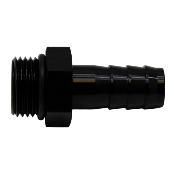 DeatschWerks - DeatschWerks 8AN ORB Male to 1/2in Male Triple Barb Fitting (Incl O-Ring) - Anodized Matte Black - 6-02-0506-B