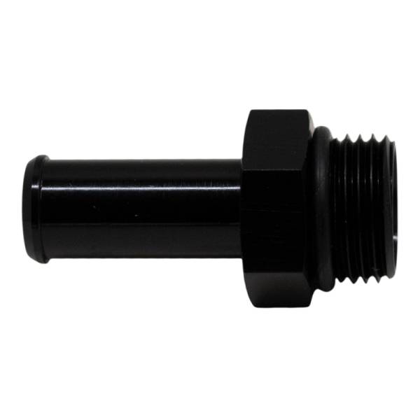 DeatschWerks - DeatschWerks 8AN ORB Male to 1/2in Male Barb Fitting (Incl O-Ring) - Anodized Matte Black - 6-02-0508-B