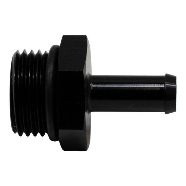DeatschWerks - DeatschWerks 8AN ORB Male to 5/16in Male Barb Fitting (Incl O-Ring) - Anodized Matte Black - 6-02-0510-B