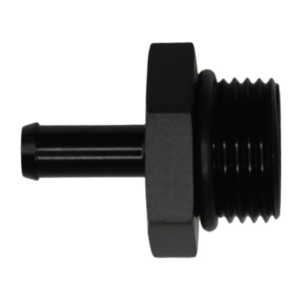 DeatschWerks - DeatschWerks 10AN ORB Male to 5/16in Male Barb Fitting - Anodized Matte Black - 6-02-0513-B