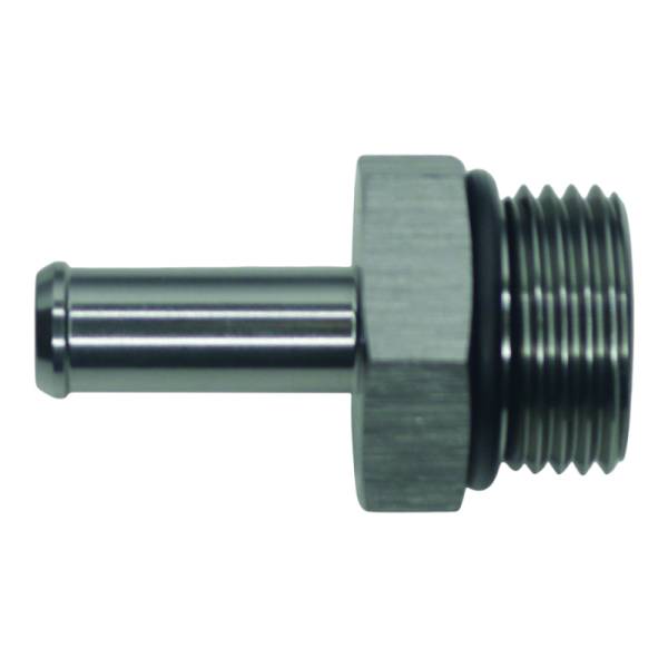DeatschWerks - DeatschWerks 10AN ORB Male to 3/8in Male Barb Fitting - Anodized DW Titanium - 6-02-0514