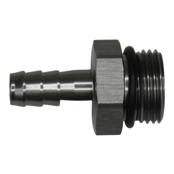 DeatschWerks - DeatschWerks 10AN ORB Male to 3/8in Male Triple Barb Fitting (Incl O-Ring) - Anodized DW Titanium - 6-02-0517