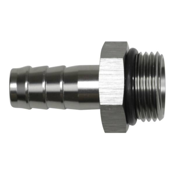 DeatschWerks - DeatschWerks 10AN ORB Male to 1/2in Male Triple Barb Fitting (Incl O-Ring) - Anodized DW Titanium - 6-02-0518