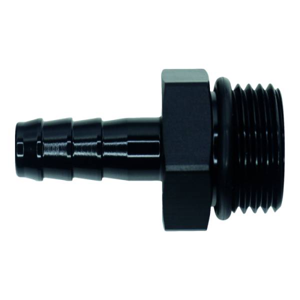 DeatschWerks - DeatschWerks 10AN ORB Male to 1/2in Male Triple Barb Fitting (Incl O-Ring) - Anodized Matte Black - 6-02-0518-B