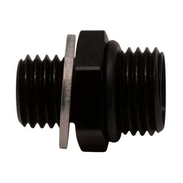 DeatschWerks - DeatschWerks 6AN ORB Male to M12 X 1.5 Metric Male (Incl O-Ring and Washer) - Anodized Matte Black - 6-02-0602-B
