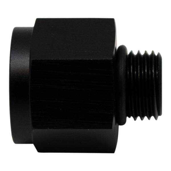 DeatschWerks - DeatschWerks 6AN ORB Male to M18 X 1.5 Metric Female (Incl O-Ring) - Anodized Matte Black - 6-02-0605-B
