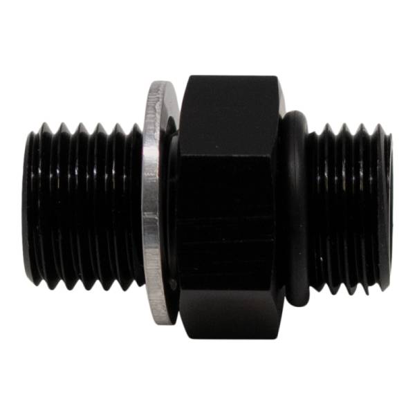 DeatschWerks - DeatschWerks 8AN ORB Male to M18 X 1.5 Metric Male (Incl O-Ring and Washer) - Anodized Matte Black - 6-02-0612-B