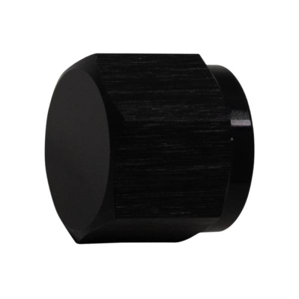 DeatschWerks - DeatschWerks 6AN Female Flare Cap - Anodized Matte Black - 6-02-0714-B