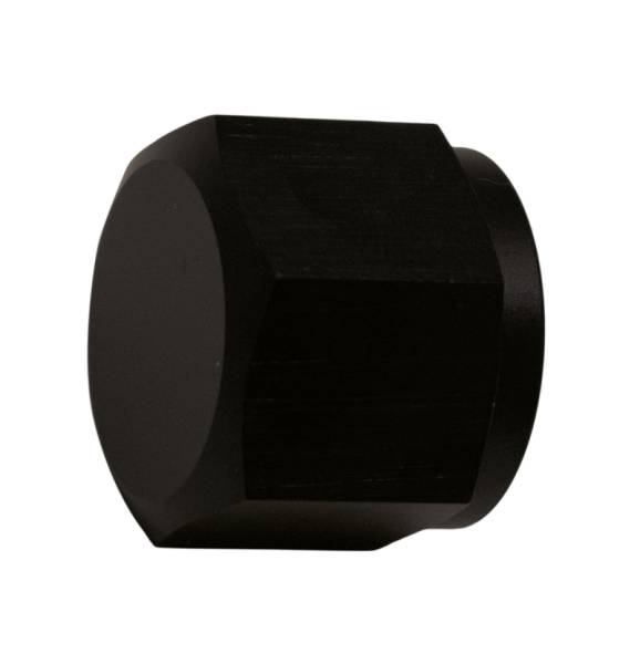DeatschWerks - DeatschWerks 8AN Female Flare Cap - Anodized Matte Black - 6-02-0715-B