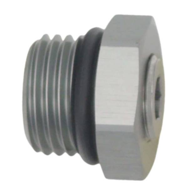 DeatschWerks - DeatschWerks 6AN ORB Male Plug Fitting with 1/8in NPT Gauge Port - Anodized DW Titanium - 6-02-0730