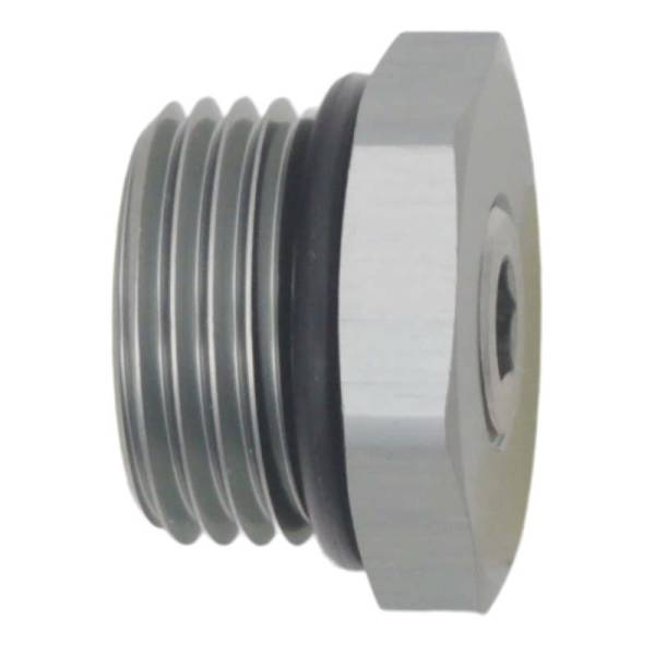 DeatschWerks - DeatschWerks 8AN ORB Male Plug Fitting with 1/8in NPT Gauge Port - Anodized DW Titanium - 6-02-0731
