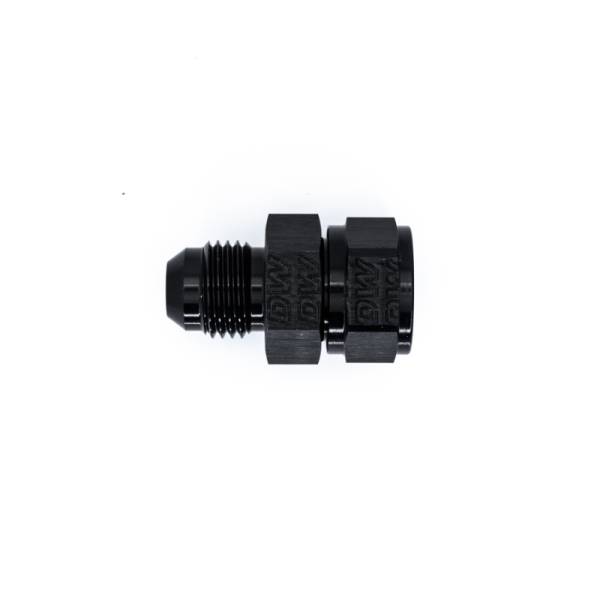 DeatschWerks - DeatschWerks 6AN Male Flare To Fuel Pump Outlet Barb Adapter - Black - 6-02-0735