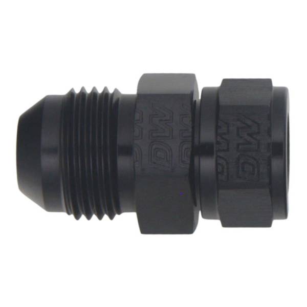 DeatschWerks - DeatschWerks 8AN Male Flare to Fuel Pump Outlet Barb Adapter - Anodized Matte Black - 6-02-0736-B