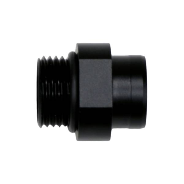 DeatschWerks - DeatschWerks 8AN ORB to S387 Pre-Filter Sock Adapter - Anodized Matte Black - 6-02-0737-B