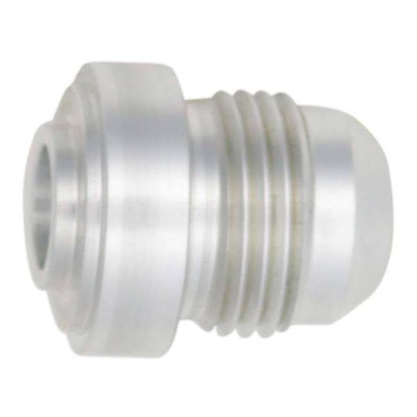 DeatschWerks - DeatschWerks 8AN Male Flare with Aluminum Weld On Fitting - Anodized Raw Aluminum - 6-02-0748