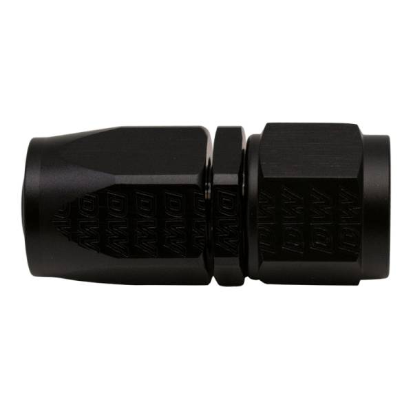 DeatschWerks - DeatschWerks 8AN Female Swivel Straight Hose End CPE - Anodized Matte Black - 6-02-0805-B