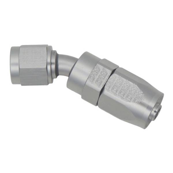 DeatschWerks - DeatschWerks 6AN Female Swivel 30-Degree Hose End CPE - Anodized Titanium - 6-02-0818