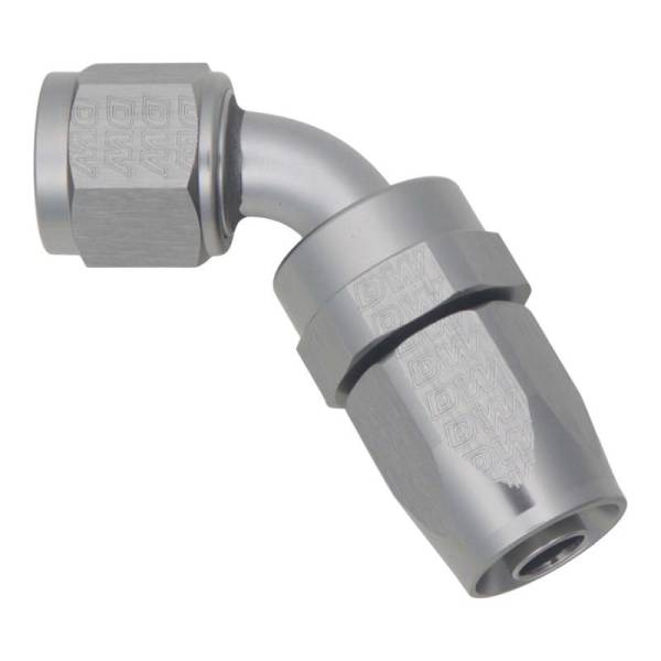 DeatschWerks - DeatschWerks 8 AN Female Flare Swivel 60-degree Hose End CPE - Anodized DW Titanium - 6-02-0822