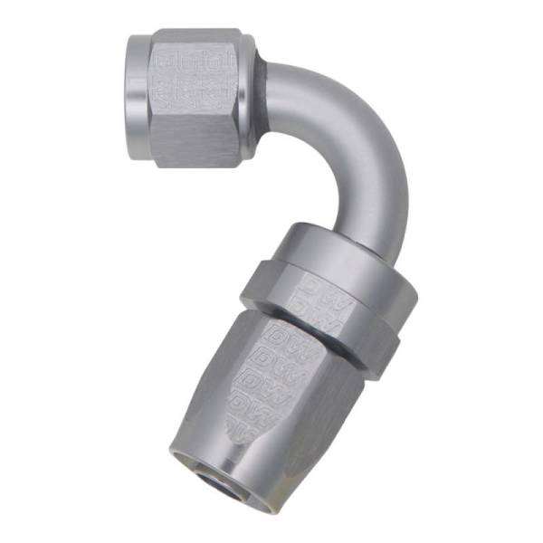DeatschWerks - DeatschWerks 8AN Female Swivel 120-Degree Hose End CPE - Anodized Titanium - 6-02-0823
