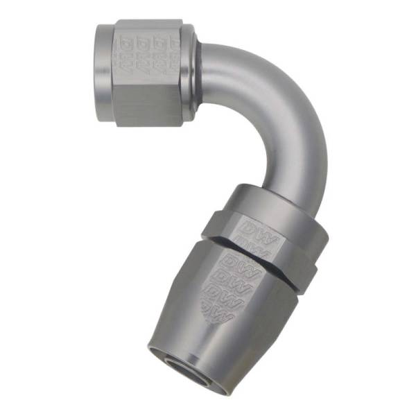 DeatschWerks - DeatschWerks 10AN Female Swivel 120-Degree Hose End CPE - Anodized Titanium - 6-02-0826