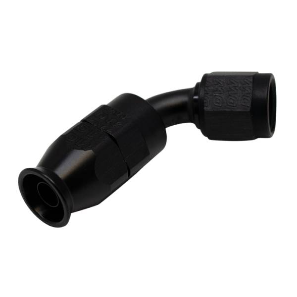DeatschWerks - DeatschWerks 6 AN Female Flare Swivel 60-Degree Hose End PTFE - Anodized Matte Black - 6-02-0871-B