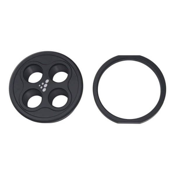 DeatschWerks - DeatschWerks Quad 10AN ORB Bulkhead - Anodized Matte Black - 6-03-0701