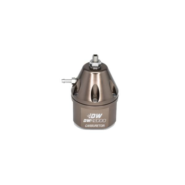 DeatschWerks - DeatschWerks DWR2000 Carburetor 3-20PSI Adjustable Fuel Pressure Regulator - Titanium - 6-2001-FRT