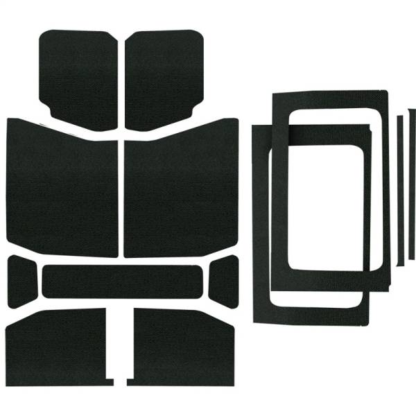 DEI - DEI 18-23 Jeep Wrangler JL 4-Door Boom Mat Complete Headliner Kit - 13 Piece - Black - 50178