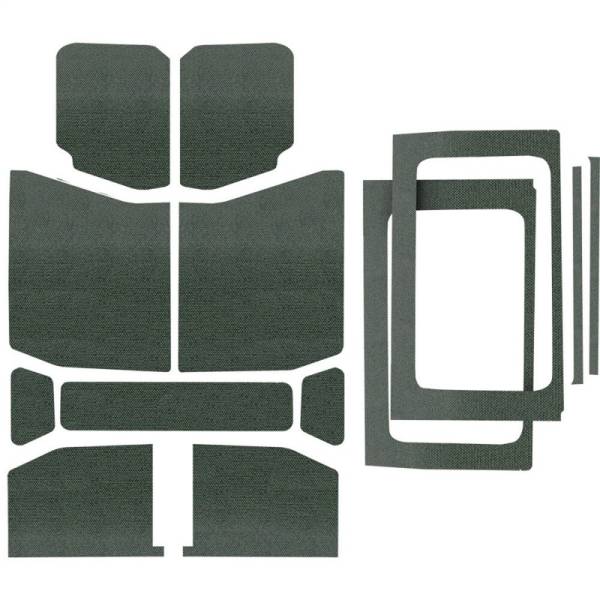 DEI - DEI 18-23 Jeep Wrangler JL 4-Door Boom Mat Complete Headliner Kit - 13 Piece - Gray - 50179