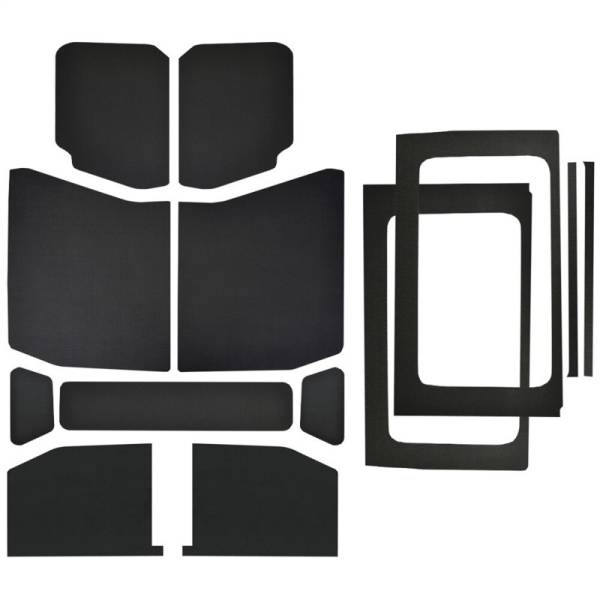 DEI - DEI 18-23 Jeep Wrangler JL 4-Door Boom Mat Complete Headliner Kit - 13 Piece - Black Leather Look - 50182