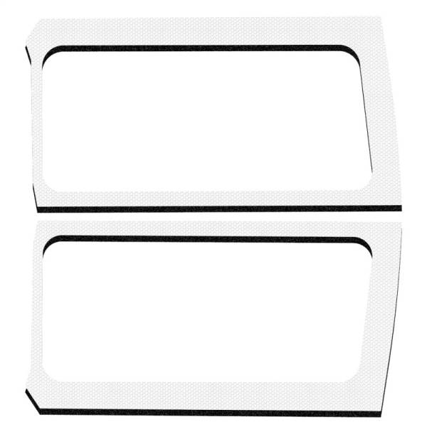 DEI - DEI 18-23 Jeep Wrangler JL 2-Door Boom Mat Rear Side Window Trim - 2 Piece - White - 50270