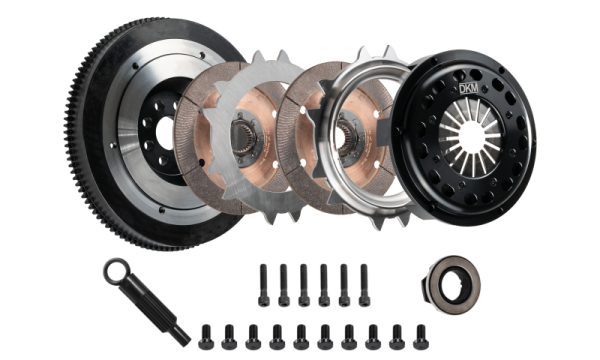 DKM Clutch - DKM Clutch VW Corrado/GTI (2.8L VR6) Twin Disc MR Clutch Kit w/Flywheel (650 ft/lbs Torque) - MR-034-036