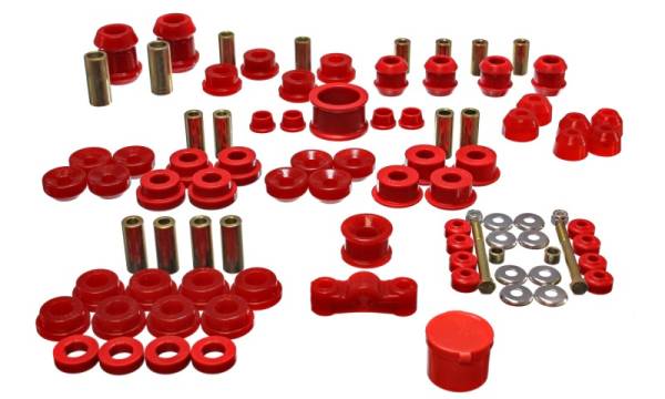 Energy Suspension - Energy Suspension 94-01 Acura Integra (except Type R) Red Hyper-Flex Master Bushing Set - 16.18105R